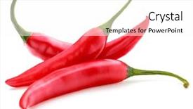  Presentation with red chilly - Cool new slides with chili or chilli cayenne pepper backdrop and a white colored foreground