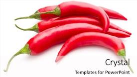  Presentation with chili - PPT theme consisting of chili or chilli cayenne pepper background and a pink colored foreground