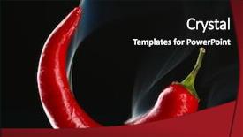  Presentation with abstract black and red - PPT theme enhanced with chili pepper isolated on black background and a black colored foreground