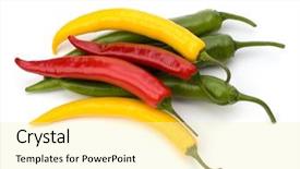  Presentation with chili - Presentation theme having chili pepper isolated on white background and a blonde colored foreground