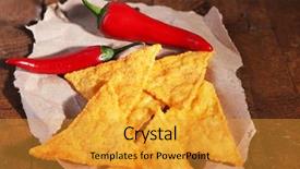  Presentation with nachos - Slides featuring chili pepper on paper background and a gold colored foreground