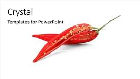  Presentation with chili - Audience pleasing presentation consisting of chili pepper on white background backdrop and a white colored foreground