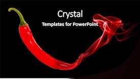  Presentation with black pepper plant - Cool new presentation theme with chili pepper with smoke isolated backdrop and a black colored foreground