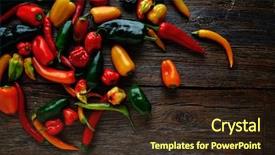  Presentation with jalapeno - Beautiful slide deck featuring chili peppers colorful mix habanero backdrop and a wine colored foreground