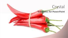  Presentation with peppers - PPT layouts with chili peppers on white background background and a white colored foreground
