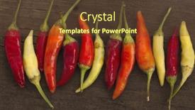  Presentation with chili - Slide deck featuring chili-peppers background and a tawny brown colored foreground