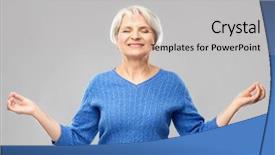  Presentation with old people - Amazing presentation design having chill - zen relax and old people backdrop and a light gray colored foreground