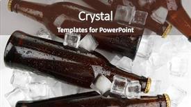  Presentation with close up of beef tartar - Audience pleasing PPT theme consisting of chiller - beer bottles in ice cubes backdrop and a tawny brown colored foreground