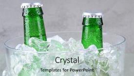  Presentation with ice crystal - Cool new presentation with chiller - closeup of two green beer backdrop and a  colored foreground
