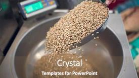  Presentation with spilling - Audience pleasing presentation design consisting of chiller - image of man's hand backdrop and a  colored foreground