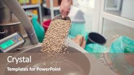  Presentation with coffee beans - Audience pleasing presentation consisting of chiller - photo of man's hand backdrop and a coral colored foreground