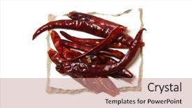  Presentation with red chilly - Slides enhanced with chiller - spice red hot chilly pepper background and a  colored foreground