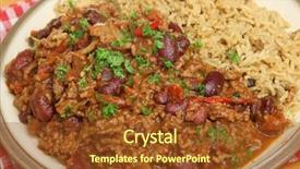  Presentation with chilli - Presentation design featuring chilli con carne with brown rice background and a tawny brown colored foreground