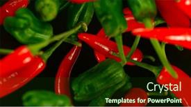  Presentation with chilli - Presentation enhanced with chilli-peppers-flying-up background and a tawny brown colored foreground
