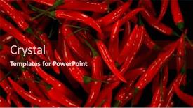  Presentation with chilli - Presentation theme consisting of chilli-peppers-flying-up background and a wine colored foreground