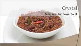 Presentation with chilli - Presentation theme with chilli with carne background and a white colored foreground