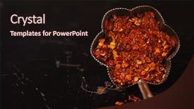  Presentation with chilli - PPT layouts having chilly - calabrian chilli pepper flakes background and a wine colored foreground