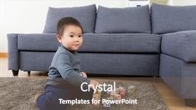  Presentation with baptism baby boy - Slides having chilren blocks - asia baby boy play toy background and a  colored foreground