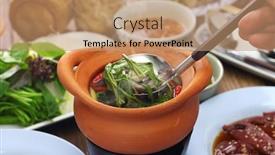  Presentation with thai muic - Audience pleasing PPT theme consisting of chim-chum-thai-isan-traditional backdrop and a coral colored foreground