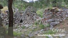  Presentation with forest - Cool new slide deck with chimera-church-ruin-in-forest backdrop and a gray colored foreground