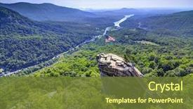  Presentation with north carolina - Theme having chimney rock at chimney rock background and a tawny brown colored foreground