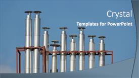  Presentation with reflecting - Colorful theme enhanced with chimneys-on-roofs-in-late backdrop and a teal colored foreground