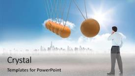  Presentation with ho chi minh city - Amazing slide set having chin against newtons cradle backdrop and a light gray colored foreground