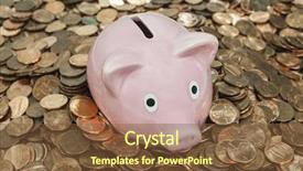  Presentation with piggy bank - Cool new slides with chin deep in a penny backdrop and a  colored foreground