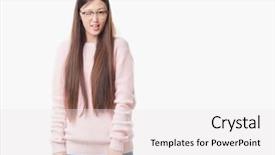  Presentation with medicina tradicional chinesa chinese herb - Slides having china blink - young chinese woman over isolated background and a white colored foreground