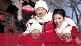  Presentation with chinese new year 2021 - Beautiful theme featuring china children - family celebrates chinese new year backdrop and a crimson colored foreground