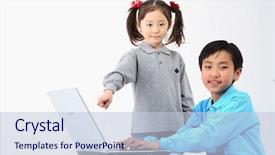  Presentation with cyber - Cool new presentation theme with china cyber - lovely children backdrop and a lemonade colored foreground