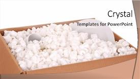  Presentation with china - Presentation consisting of china dishes in cardboard box background and a  colored foreground