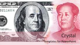  Presentation with foreign currency exchange - Audience pleasing slide deck consisting of china dollar money currency exchange backdrop and a coral colored foreground
