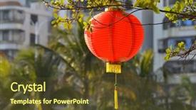  Presentation with lanterns - Amazing PPT theme having various colorful ice cream backdrop and a tawny brown colored foreground