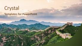  Presentation with china - Amazing presentation having china famous landmark great wall backdrop and a cream colored foreground