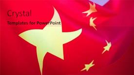  Presentation with china flag - Slide deck with china-flag-with-fabric-texture background and a red colored foreground
