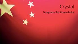  Presentation with china flag - Amazing presentation design having china-flag-with-fabric-texture backdrop and a red colored foreground