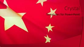  Presentation with china flag - Beautiful theme featuring china-flag-with-fabric-texture backdrop and a red colored foreground