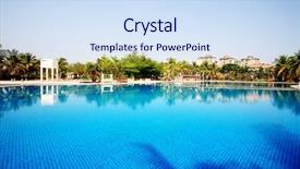  Presentation with palm sunday - Slides with china hotel with palm background and a sky blue colored foreground