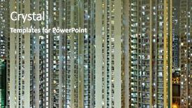  Presentation with china infrastructure - Amazing theme having china infrastructure - apartment building at night backdrop and a gray colored foreground