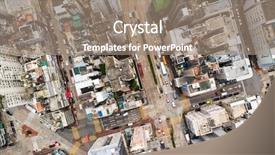  Presentation with china infrastructure - Amazing slides having china infrastructure - top view of building backdrop and a coral colored foreground