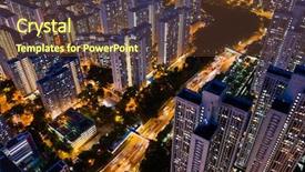  Presentation with china infrastructure - Slides featuring china infrastructure - top view of hong kong background and a tawny brown colored foreground