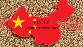  Presentation with food supply - Slide set having china-is-one background and a red colored foreground
