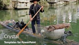  Presentation with birds - Beautiful presentation theme featuring china-june-22-chinese-man backdrop and a tawny brown colored foreground