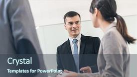  Presentation with office mix of people - Colorful presentation theme enhanced with china leadership - asian business people meeting backdrop and a  colored foreground