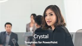  Presentation with asian - Presentation theme featuring china leadership - asian young business woman background and a  colored foreground