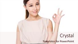  Presentation with how do i sign in - Colorful PPT layouts enhanced with china leadership - asian young businesswoman with ok backdrop and a lemonade colored foreground