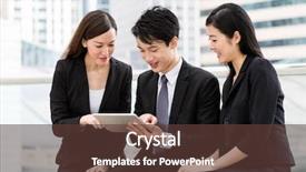  Presentation with work together growth teamwork - PPT theme enhanced with china leadership - group of business people work background and a tawny brown colored foreground