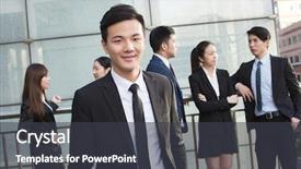  Presentation with team leadership - Cool new PPT layouts with china leadership - successful business team of asian backdrop and a  colored foreground