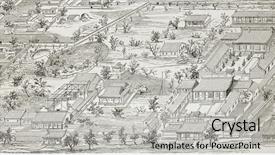  Presentation with old - Presentation theme enhanced with old illustration of french legation background and a light gray colored foreground